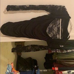 Sexy Black Lace Mini Dress